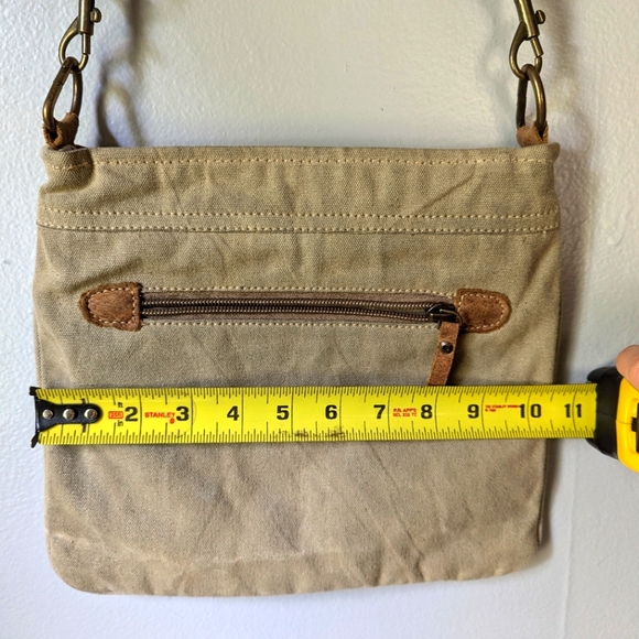 Myra Leather Western Crossbody Bag Cowhide Floral Print - Picture 12 of 12